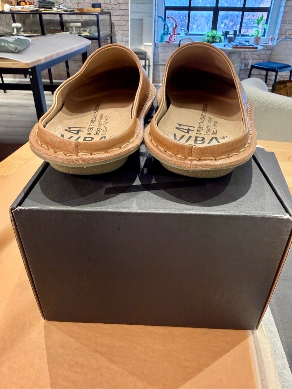 VIBA Mule Slip ons ROMA Leather Fawn Tan - Size 41 - Picture 3 of 8